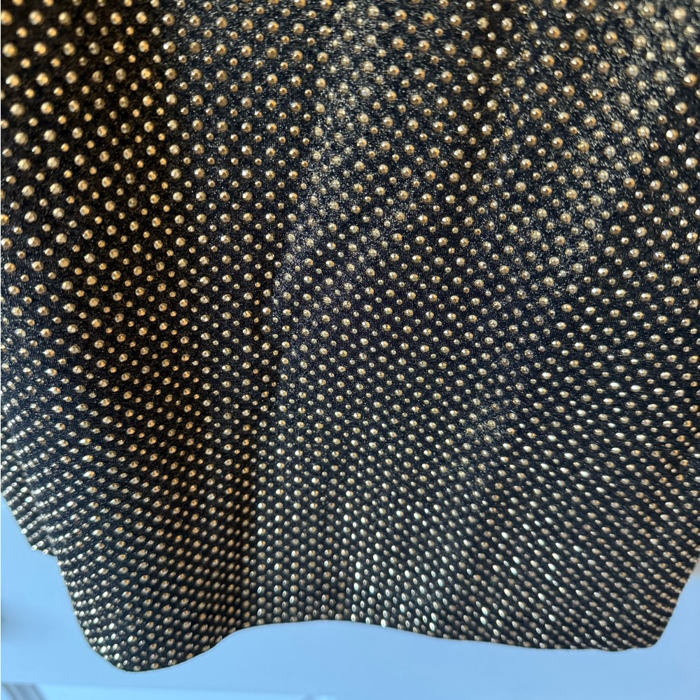 Black and Gold Rhinestone Dress - Picture 4 of 7